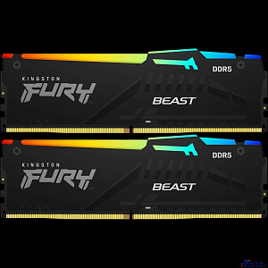Kingston 64GB 5600MT/s DDR5 CL40 DIMM (Kit of 2) FURY Beast RGB KF556C40BB2AK2-64