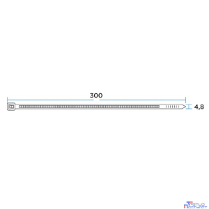 PROconnect (57-1302) Стяжка кабельная нейлоновая 300x4,8мм, белая (100 шт/уп)