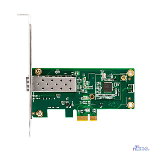 Exegate EX296228RUS Сетевой адаптер ExeGate EXE-i210-F1 (PCI-E x1 v2.0, порт 1xSFP (медный), 10/100/1000Mbps, Gigabit Server NIC Intel Chipset I210-F1)