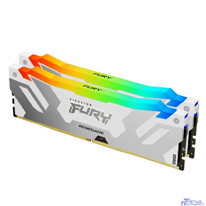 Память оперативная/ Kingston 32GB 6400MT/s DDR5 CL32 DIMM (Kit of 2) FURY Renegade RGB White XMP