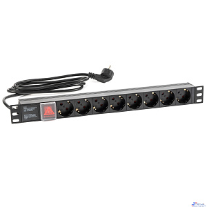 БАСТИОН Rapan-PDU8S-S Блок розеток с выключателем, 220 В, 16 А, 8 розеток Schuko  (752)