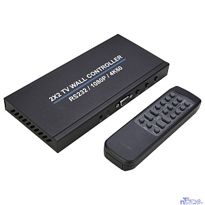 ORIENT HSP2X2WAH-2.0 Контроллер видеостены 2x2, 1 вход/4 выхода, HDMI 2.0, RS232, IR (33283)