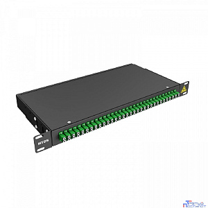 NTSS Кросс 19" NTSS PREMIUM, предсобранный 1U, 32 порта LC/APC duplex, 9/125 мкм, (сплошная панель, розетки, сплайс 2шт, КДЗС, пигтейлы), черный, RAL9005 NTSS-RFOB-PM-1U-32-2LC/A-9-SP1.5G0A-BL
