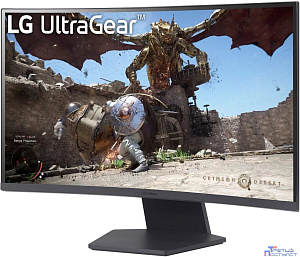 LCD LG 27" 27GS60QC-B {VA curved 2560x1440 180Hz 1ms 178/178 300cd 3000:1 2xHDMI2.0 DisplayPort1.4}