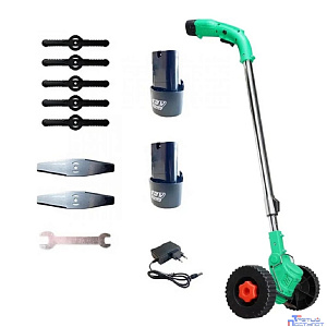 Триммер-газонокосилка аккумуляторный ZITREK GreenCut 12 Pro (12В, Li-ion аккумулятор 2шт, колеса)