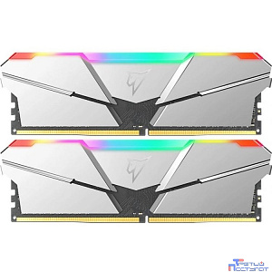 Модуль памяти DDR4 Netac Shadow RGB 16GB (2x8GB) 3200MHz CL16 1.35V / NTSRD4P32DP-16SC / Silver / with radiator