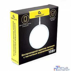 Cablexpert Беспроводной адаптер питания MagSafe MP3A-PC-34, QI 15Wt, 10Wt, 7,5Wt, 5Wt