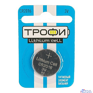 Трофи CR2016-1Bl Energy Power Lithium (10/240/38400) (10 шт. в уп-ке)