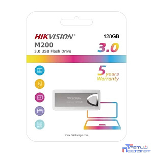 Hikvision USB Drive 128GB M200 HS-USB-M200/128G/U3 , USB3.0, серебристый