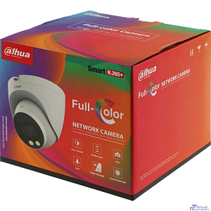 DAHUA DH-IPC-HDW2449TP-S-LED-0360B Уличная турельная IP-видеокамера FullColor 4Мп, 1/2.9” CMOS, объектив 3.6мм, видеоаналитика, микрофон, LED 30м, IP67, металл/пластик