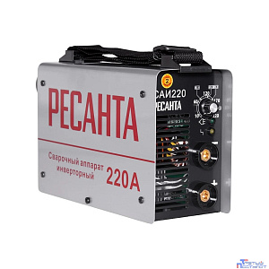 Ресанта САИ 220 65/3 Сварочный аппарат инверторный [65/3] {154В-242В, макс.6,6кВт, 10А-220А, ПВ 70%, напр. холостого хода 80В, напр. 28В, макс. диаметр электрода 5мм, 4,9 кг} 4606059015192