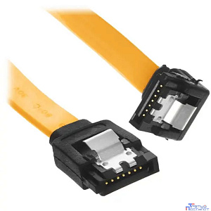 Cablexpert ККабель интерфейсный SATA Sata3 7pin / 7pin, угловой, защелка, 30см, желтый, пакет (CC-SATAM-DATA90-YL-30CM)