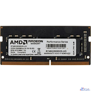 AMD SO-DIMM DDR4 8Gb PC21300 2666MHz CL16 AMD 1.2V OEM (R748G2606S2S-UO)