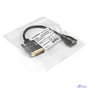 Exegate EX294675RUS Кабель HDMI-DVI-D ExeGate EX-CC-HDMIF-DVIM-0.15 (19F/25M, 0,15м, позолоченные контакты)