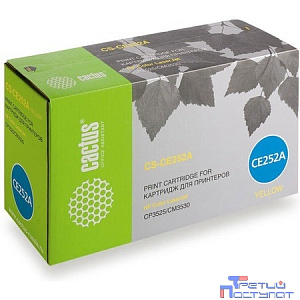 Картридж лазерный Cactus CS-CE252A желтый (7000стр.) для HP CLJ CP3525/CM3530