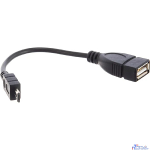 Rexant (18-1182) Кабель USB OTG, шт. micro USB – гн. USB-A, 2,4A, 0,15м, ПВХ, черный