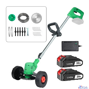 Триммер-газонокосилка аккумуляторный ZITREK GreenCut 20 Pro (20В, Li-ion аккумулятор 2шт, колеса)