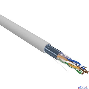 Rexant (02-0021) Кабель витая пара, F/UTP, CAT 5e, ZH нг(А)-HF, 4х2х0,52мм, 24AWG, INDOOR, SOLID, серый, 305м