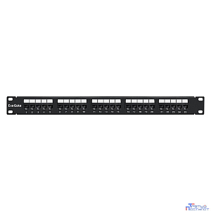 Exegate EX281084RUS Патч-панель телефонная 19", 1U 25 port ExeGate  разъём RJ-12 6P4C, RoHS, цвет черный