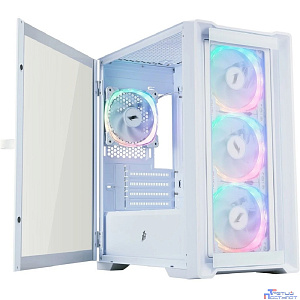 1STPLAYER TRILOBITE T4-G GLASS ARGB White / mATX / 4x120mm ARGB fans / T4-G-WH-4FS7-W