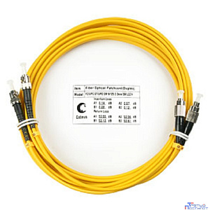 Cabeus FOP(d)-9-FC-ST-5m Шнур оптический duplex FC-ST 9/125 sm 5м LSZH