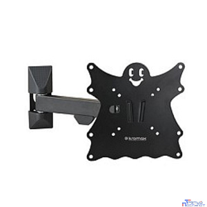 Kromax CASPER-203 black, Кр. стал. наст. для TV 20"-43", max 30 кг, 4 ст св., нак. +5°-15°, пов. 90°, от ст. 57-307 мм, max VESA 200x200 мм.