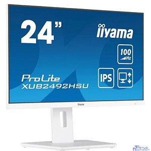 LCD Iiyama 23.8" XUB2492HSU-W6 белый {IPS 1920x1080 100Hz 0.4ms HDMI DisplayPort USB M/M Pivot}