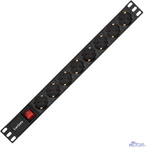 Exegate EX280842RUS Блок розеток ExeGate ServerPro PDU-19H803 Al-8S-EU2-SW, 19",1U,алюм, 8Schuko, евровилка, 2м