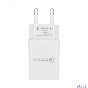 Cablexpert Адаптер питания, Qualcomm QC 3.0 , 100/220V - 1 USB порт 5/9/12V, белый (MP3A-PC-16)