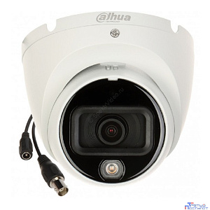 DAHUA DH-HAC-HDW1200TLMP-IL-A-0360B-S6 Уличная турельная HDCVI-видеокамера с интеллектуальной двойной подсветкой 2Мп, объектив 3.6мм, ИК 20м, LED 20м, IP67, корпус: металл
