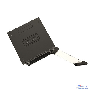 Hyperline TWB-0945-GP-RAL9004 Шкаф настенный 19-дюймовый (19"), 9U, 500x 600х 450мм, стеклянная дверь с перфорацией по бокам, ручка с замком, цвет черный (RAL 9004) (разобранный)