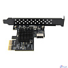 ORIENT AM-U3142PE-E, Контроллер PCI-Ex2 v3.0, USB 3.2 Gen2 (SuperSpeed USB 10Gbps), скорость до 10 Гбит/с, 1-port int Type-E, ASM3142 chipset, Self powered, 2 планки крепления (33364)