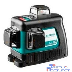 KRAFTOOL LL-3D #3 нивелир лазерный, 3х360° , 20м/70м, IP54, точн. +/-0,2 мм/м, держатель, БП, детектор, в кейсе (34640-4)