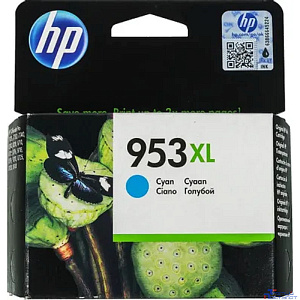 HP F6U16AE Картридж струйный №953XL голубой {OJP 8710/8720/8730/8210 (1600стр.)}