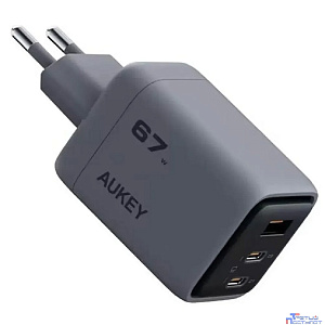 Aukey сетевое зарядное устройство Comet Mix 67W 2C+A  Gray (AWC-PA-PA-C3G)