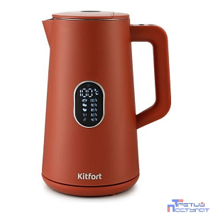 Чайник электрический KITFORT KT-6115-3, 1800Вт, красный
