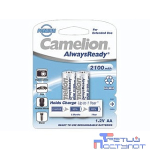 Camelion  AA- 2100mAh Ni-Mh Always Ready BL-2 (NH-AA2100ARBP2, аккумулятор, 1.2В) (2 шт. в уп-ке)