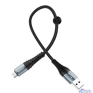HOCO HC-10543 X38/ USB кабель Micro/ 1m/ 2.4A/ Нейлон/ Black