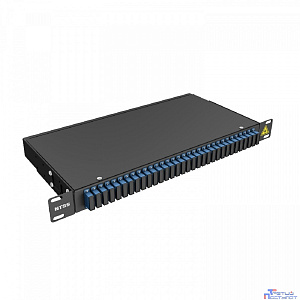 NTSS Кросс 19" NTSS PREMIUM, предсобранный 1U, 32 порта SC/UPC duplex, 9/125 мкм, (сплошная панель, розетки, сплайс, КДЗС, пигтейлы), черный, RAL9005 NTSS-RFOB-PM-1U-32-2SC/U-9-SP1.5G0A-BL