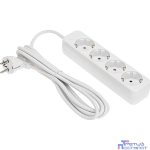 Rexant  13-4026 Удлинитель STANDARD 4 гнезда, 3м, 3х1,0мм?, с/з, белый