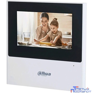 DAHUA DHI-VTH2611L-WP Видеодомофон IP 4.3 дюймовый с WiFi 2.4ГГц, черный, ёмкостной сенсорный экран, питание DC 12В/PoE