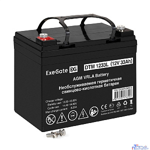 Exegate EX297555RUS Аккумуляторная батарея ExeGate DTM 1233L (12V 33Ah, болт М6)