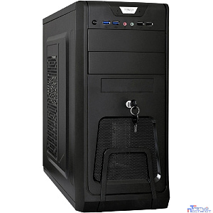 Exegate EX299165RUS Корпус Miditower ExeGate CP-603UB-UNS500 (ATX, БП UNS500 с вент. 12см, 2*USB, аудио, черный)