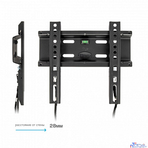 Kromax FLAT-5 NEW, LCD/LED и плазма тв 15"-47", настенный, 0 ст.свободы, VESA 200x200 мм, черный