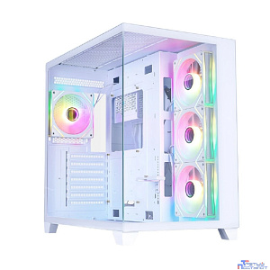 1STPLAYER MEGAVIEW MV8-TP ARGB White / ATX / 4x120mm ARGB fans / MV8-TP-WH-3FC7R-W-1FC7-W