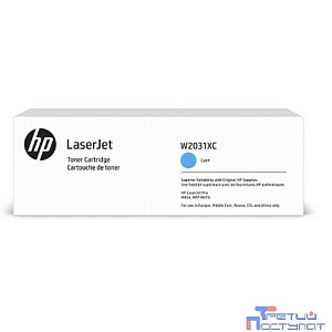 Картридж лазерный HP 415X W2031XC голубой (6000стр.) для HP LJ M454/MFP M479 (техн.упак)