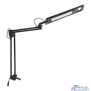 Camelion KD-821  C02 черный LED (Св-к наст.,8 Вт, 230В, 2 ур.ярк,350лм, струбцина)