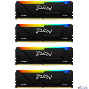 Kingston 64GB 3600MT/s DDR4 CL18 DIMM (Kit of 4) FURY Beast RGB KF436C18BB2AK4/64