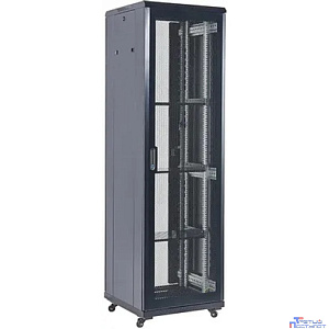 Шкаф серверный Rexant (04-4266-232) напольный 42U 600x800мм пер.дв.перфор. металл 2 бок.пан. направл.под винты 800кг черный 230град. IP20 сталь