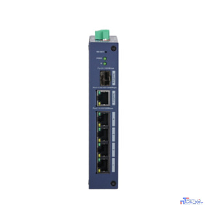 DAHUA DH-CHS4106-4ET 6-портовый коммутатор облачный 4 RJ45 10/100Мбит/с, 1 RJ45 10/100/1000Мбит/с (uplink), 1 SFP 1000Мбит/с (uplink  IP30, IK06; DIN-рейку